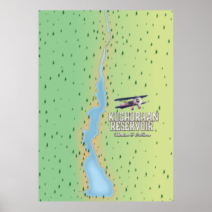 Kuchurhan-Stausee Ukraine & Moldawien Karte Poster