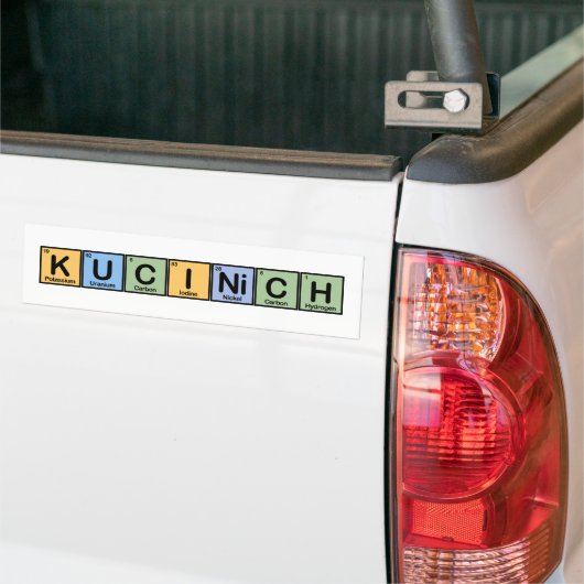 Kucinich aus Elementen Autoaufkleber (Auf Lkw)