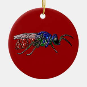 Kuckoo Wasp Keramik Ornament