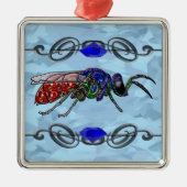 Kuckoo Wasp Ornament Aus Metall (Vorne)