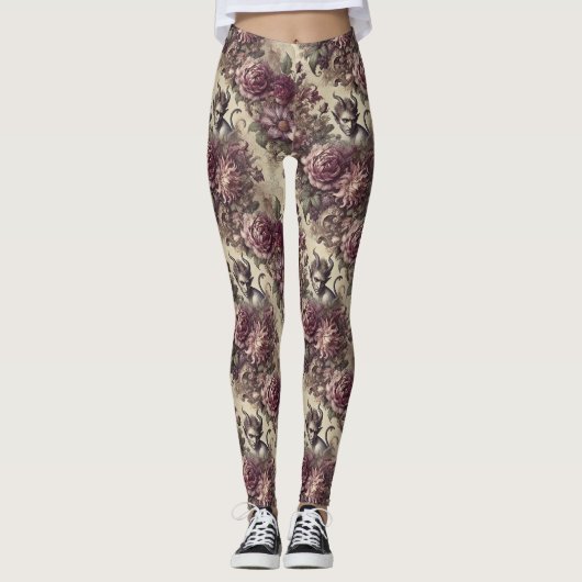 Kuckpflaumen - Gothic Viktorianisch Leggings (Vorderseite)