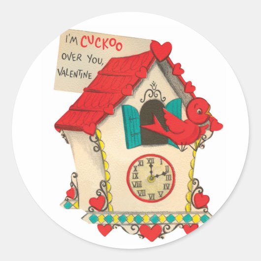 Kuckuck über dir | Valentine | Rundkleber Runder Aufkleber (Vorderseite)