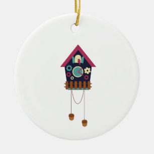 Kuckucksuhr Keramik Ornament