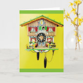 Kuckucksuhr-Raum-Grußkarte Karte (Gelbe Blume)