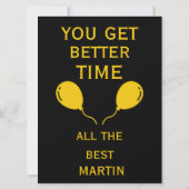 Kuckucksuhr Zeit Glücklich 80. Geburtstag Karte (Rückseite)