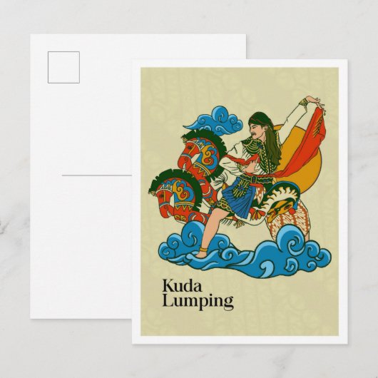 Kuda Lumping Javanische Kultur Indonesien Postkarte (Vorne/Hinten)