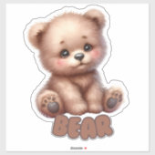 Kuddelbär - Kinderzimmer Aufkleber (Blatt)
