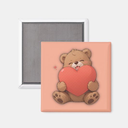 Kuddelbär Magnet (Vorderseite/Rückseite)