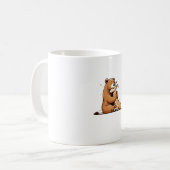 Kuddelbär und Giraffe in Liebe. Kaffeetasse (Vorderseite Links)