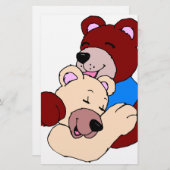 Kuddelbären Briefpapier (Vorne/Hinten)