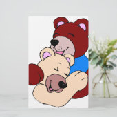 Kuddelbären Briefpapier (Stehend Vorderseite)