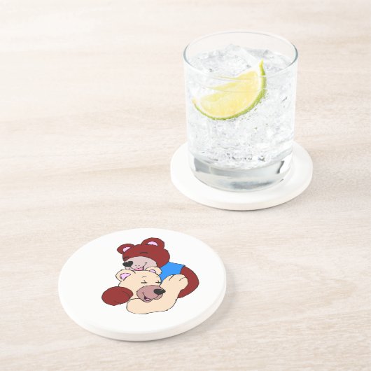 Kuddelbären Getränkeuntersetzer (Seite)