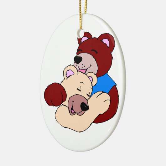 Kuddelbären Keramik Ornament (Links)