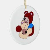 Kuddelbären Keramik Ornament (Rechts)