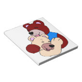 Kuddelbären Notizblock (angewinkelt)