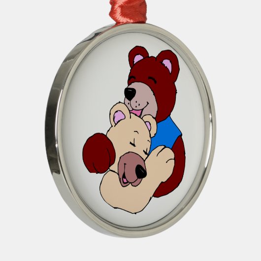 Kuddelbären Silbernes Ornament (Rechts)