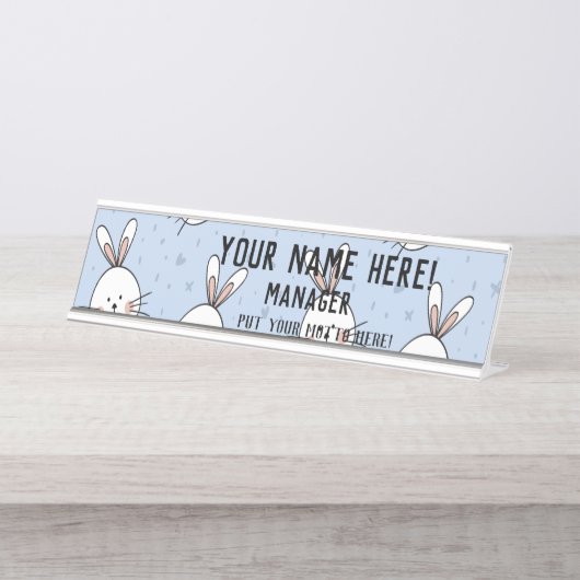 Kuddelbunnies 0320 schreibtischnamensplakette (Vorderseite )