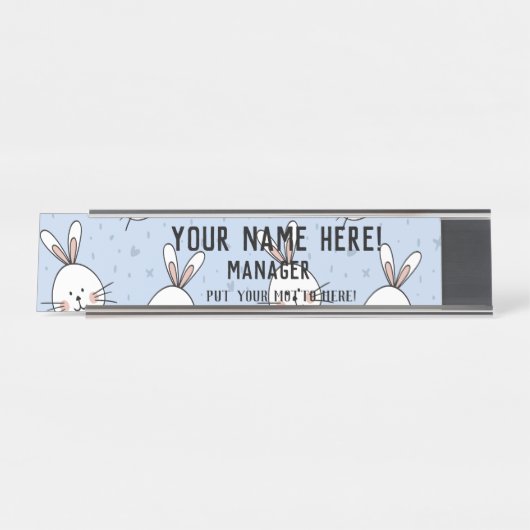 Kuddelbunnies 0320 schreibtischnamensplakette (Vorderseite )