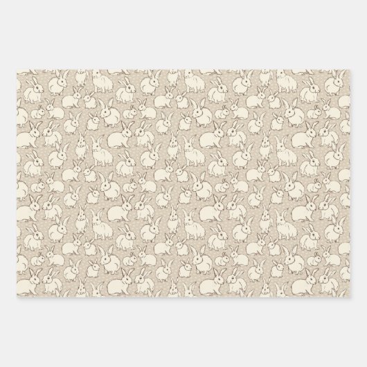 Kuddelhasen Bonanza - Muster. Geschenkpapier Set (Vorderseite)