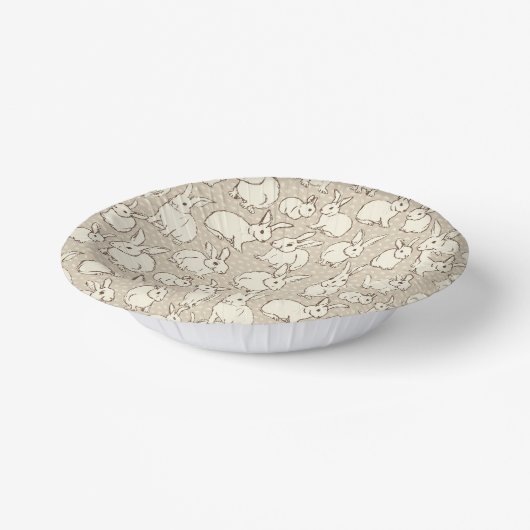 Kuddelhasen Bonanza - Muster. Pappteller (Gewinkelt)