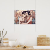 Kuddeln unter einer Südstrand-Sonne Poster (Küche)