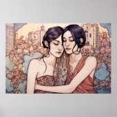 Kuddeln unter einer Südstrand-Sonne Poster (Vorne)