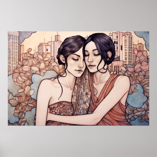 Kuddeln unter einer Südstrand-Sonne Poster (Vorne)