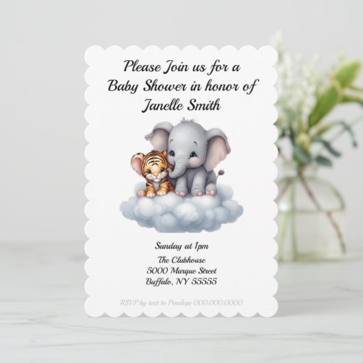 Kuddelwolken Einladung (Stehend Vorderseite)