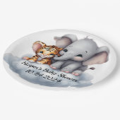 Kuddelwolken Pappteller (Schrägansicht)