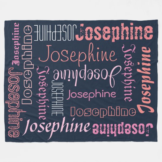 Kuddtel Warme Fleece Personalisiert Name Blanket (Vorderseite (Horizontal))