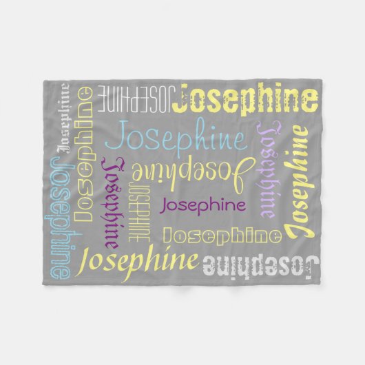 Kuddtel Warme Fleece Personalisiert Name Blanket (Vorderseite (Horizontal))