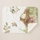 *~* Kudlicher Bär Entspannung der duftenden Blume Sherpadecke (Vorderseite (Horizontal))