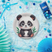 Kudlicher Panda Pappteller (Party)