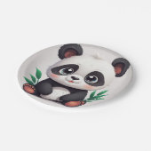 Kudlicher Panda Pappteller (Schrägansicht)