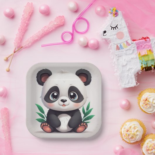 Kudlicher Panda Pappteller (Party)