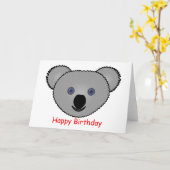 Kudly Koala Birthday Karte (Gelbe Blume)