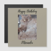 Kudlykerkatze Magnetic Birthday Card Magnetkarte (Vorne/Hinten)