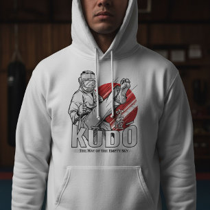 Kudo Kampfsport - Kämpfer und Kanji-Design Hoodie