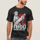 Kudo Martial Art - Fighter and Kanji Design T-Shirt (Vorderseite)