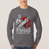 Kudo Martial Art - Fighter and Kanji Design T-Shirt (Vorderseite)