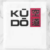 Kudo – Minimal Japanese Martial Arts Emblem Rechteckiger Aufkleber (Tasche)