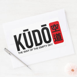 Kudo – Minimal Japanese Martial Arts Emblem Rechteckiger Aufkleber
