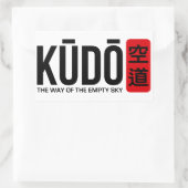 Kudo – Minimal Japanese Martial Arts Emblem Rechteckiger Aufkleber (Tasche)