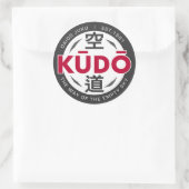 Kudo – Minimal Japanese Martial Arts Emblem Runder Aufkleber (Tasche)