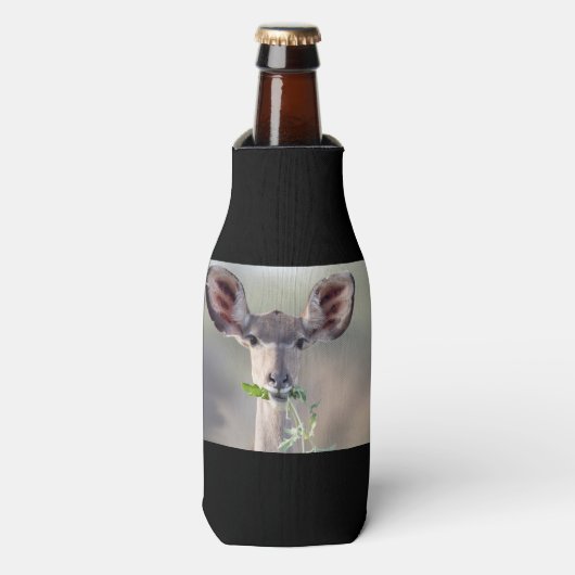 Kudu-Portrait Flaschenkühler (Flaschenvorderseite)