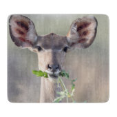 Kudu Porträt Schneidebrett (Vorderseite)