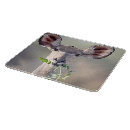 Kudu Porträt Schneidebrett (Ecke)
