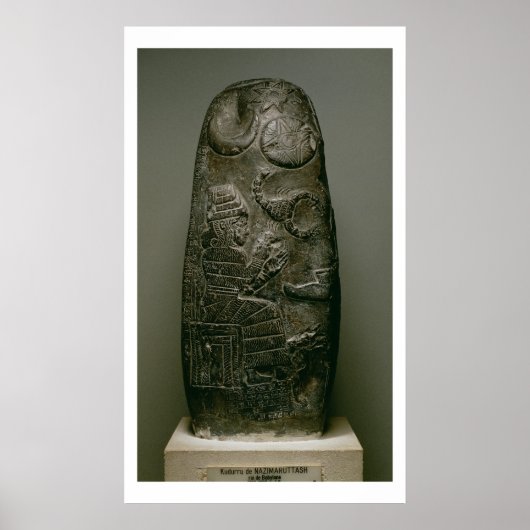 Kudurru of Nazimaruttash, König von Babylon, c.132 Poster (Vorne)
