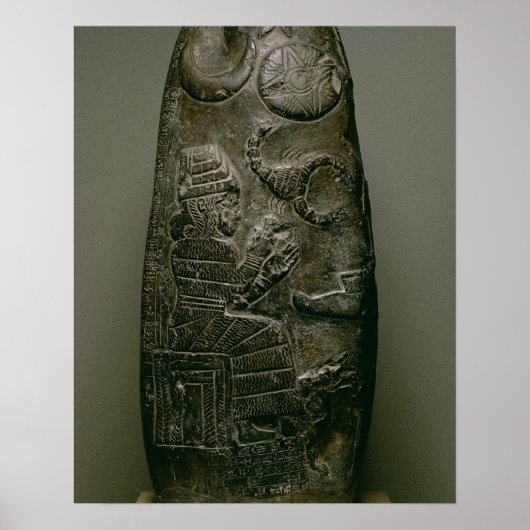 Kudurru of Nazimaruttash, König von Babylon, c.132 Poster (Vorne)