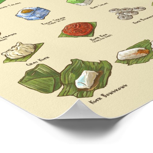 Kueh | 粿 I (A4) Poster (Ecke)